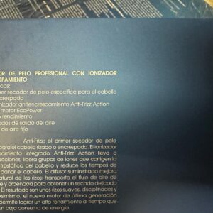 Secador de Pelo Crimat Profesional con Ionizador Antiencrespamiento
